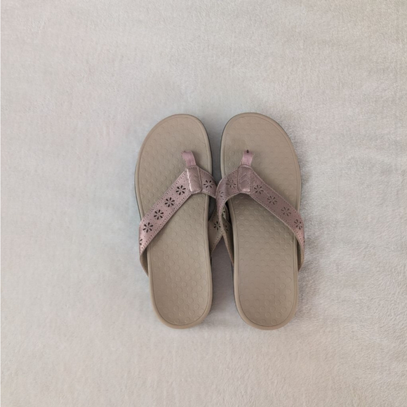 Vionic Shona Toe Post Rose Gold Grey Thong Sandals - US 10 - See Notes - Picture 1 of 5